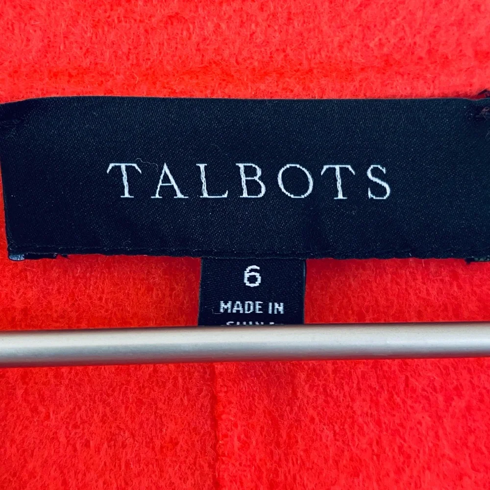 Talbots Double Faced Wool Blend Single Button Closure Blazer In Cayenne Size 6 - Picture 5 of 8